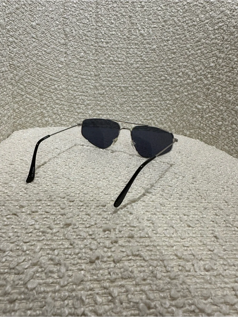 Silver Frame Black Lens Men's Sunglasses